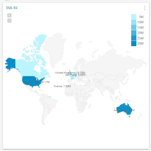 SQL Dashboard, Geo Map