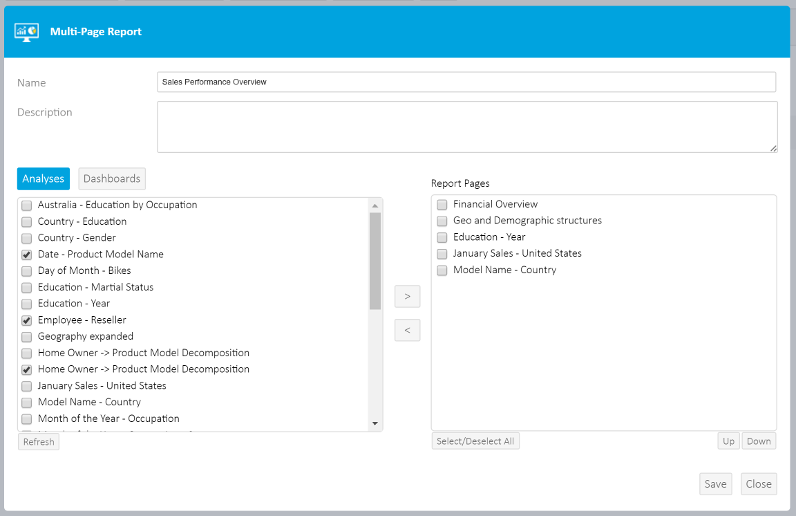 Multipage-Report