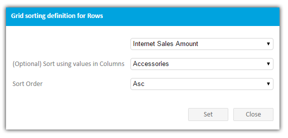 olap sorting